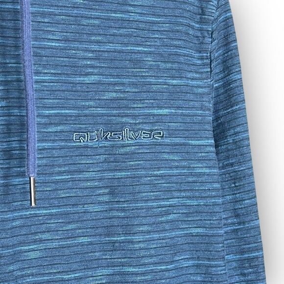 Quiksilver Kentin Hoody Hooded Shirt Heather Blue Modern Fit Men’s Size Medium - Picture 7 of 11